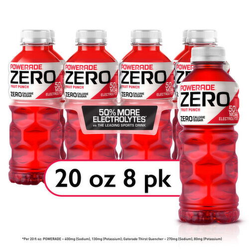 Powerade Zero Zero Fruit Punch Electrolyte Sports Drink