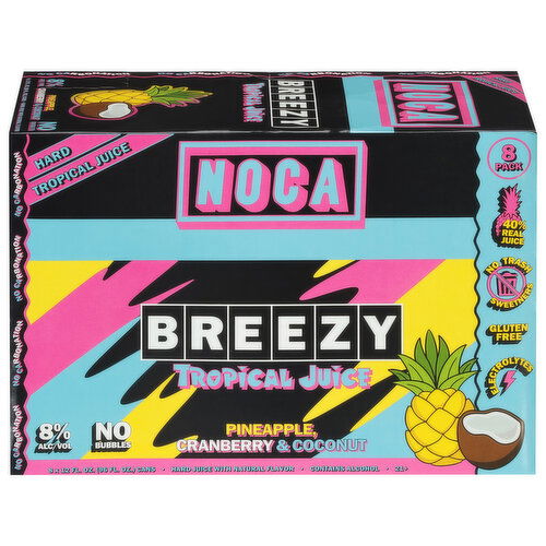 Noca Tropical Juice, Breezy, 8 Pack