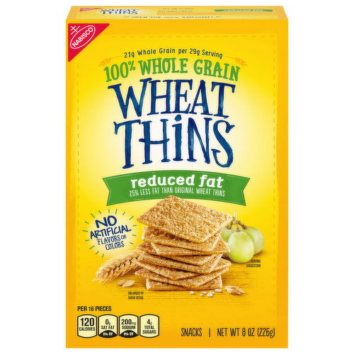 WHEAT THINS Reduced Fat Whole Grain Wheat Crackers