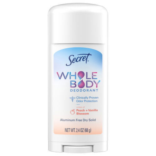 Secret Deodorant, Peach + Vanilla Blossom, Whole Body