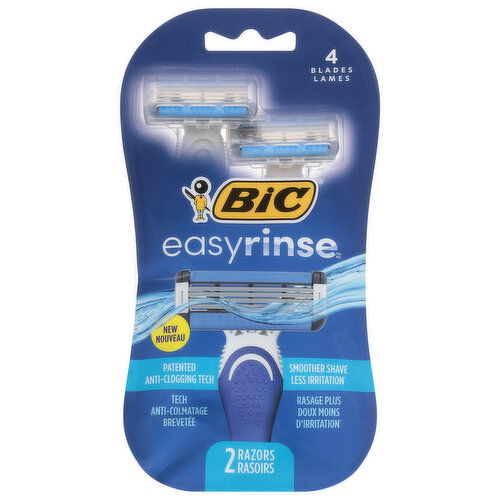 BiC Easyrinse Razors, 4 Blades