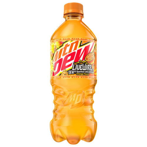 Mtn Dew Livewire Soda, Orange Flavor