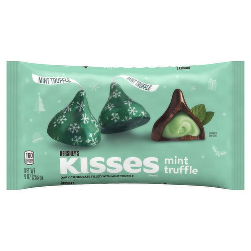 Hershey's Kisses Dark Chocolate, Mint Truffle