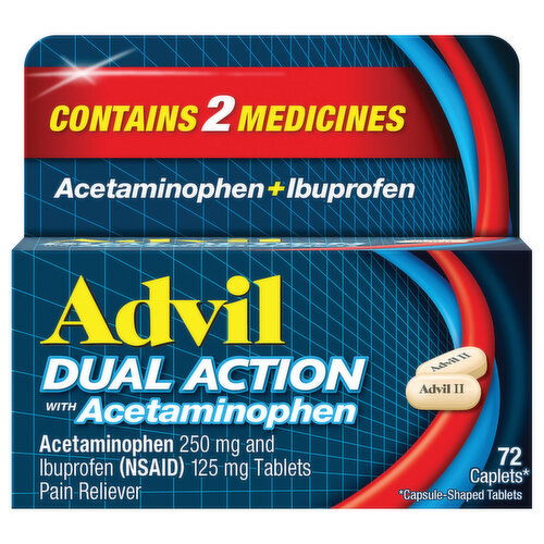 Advil Caplets Dual Action Acetaminophen + Ibuprofen