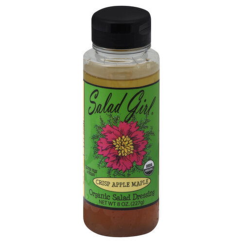 Salad Girl Salad Dressing, Organic, Crisp Apple Maple