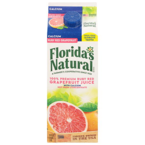 Florida's Natural Juice, Ruby Red Grapefruit, 100% Premium