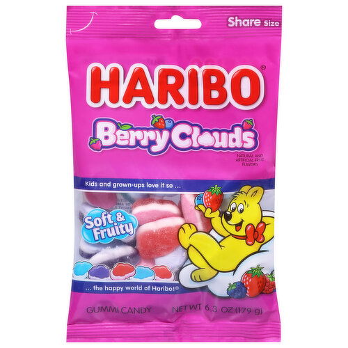 Haribo Gummi Candy, Berry Clouds, Share Size