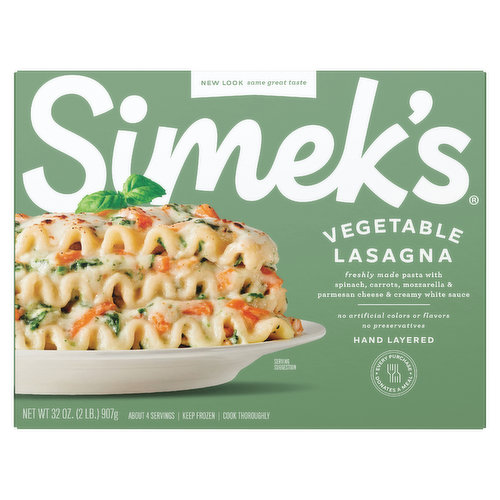 Simek's Lasagna, Vegetable