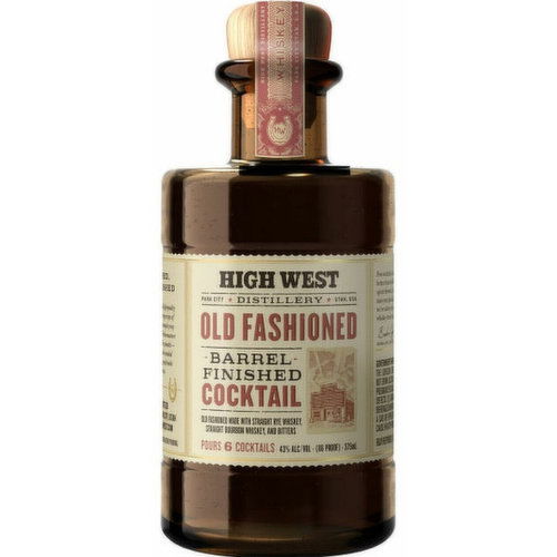 High West Barrel Finished Old Fashion Cocktail