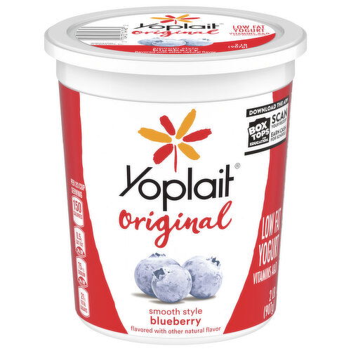 Yoplait Original Yogurt, Low Fat, Blueberry, Smooth Style