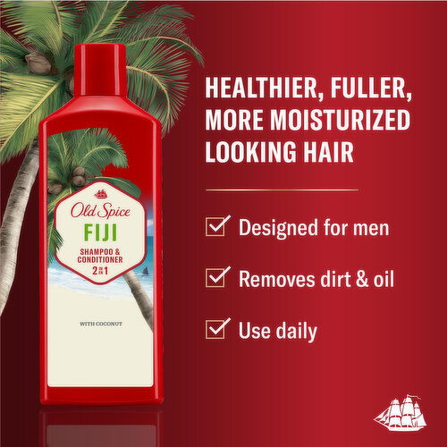 Old Spice Old Spice Fiji 2in1 Shampoo & Conditioner for Men, 13.5 fl oz