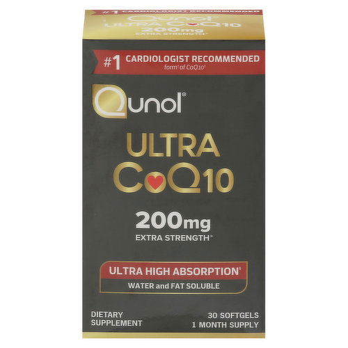 Qunol Ultra CoQ10, Extra Strength, 200 mg, Softgels