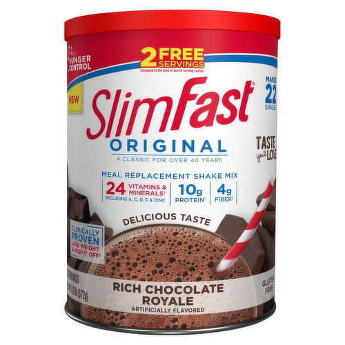 SlimFast Original Meal Replacement Shake Mix, Rich Chocolate Royale