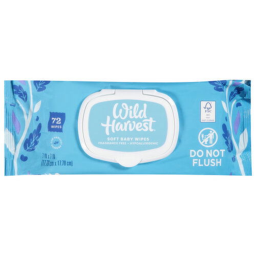 Wild Harvest Baby Wipes, Soft