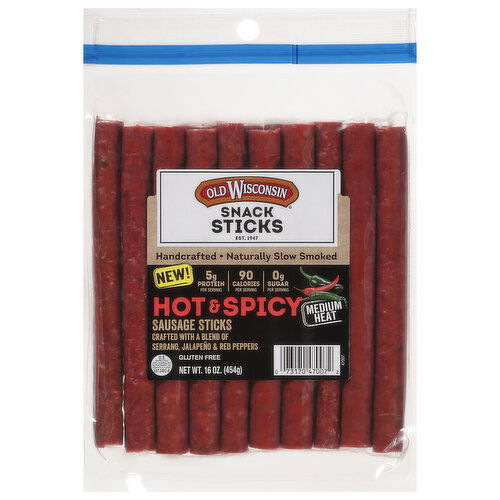 Old Wisconsin Snack Sticks, Hot & Spicy