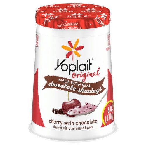 Yoplait Original Yogurt, Low Fat, Cherry with Chocolate