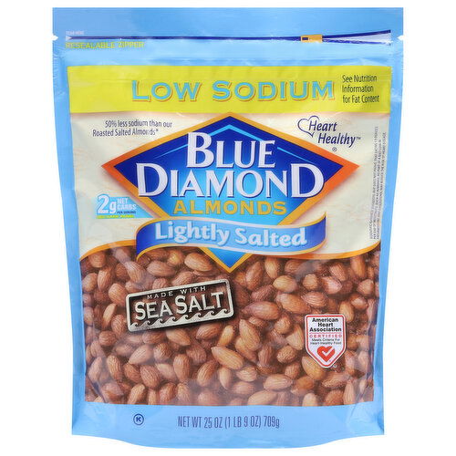 Blue Diamond Almonds, Low Sodium, Lightly Salted