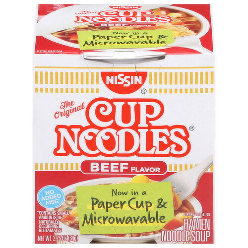 Nissin Cup Noodles Ramen Noodle Soup, Beef Flavor