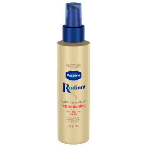 Vaseline Radiant X Body Oil, Hydrating, Replenshing, 1% Lipids