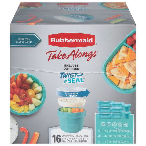 Rubbermaid Take Alongs Meal Prep, 16 Piece