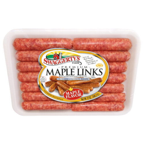 Swaggerty's Farm Butcher's Favorite Recipe Sausage Links, Maple Flavor, Premium