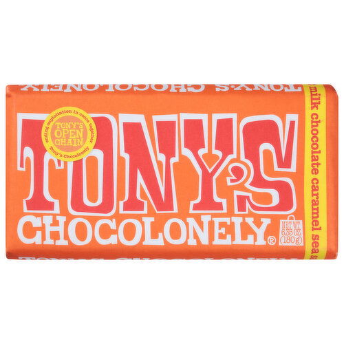 Tony's Chocolonely Milk Chocolate, Caramel Sea Salt