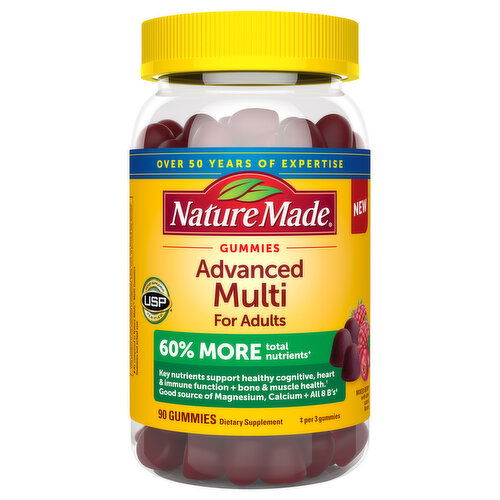 Nature Made Advanced Multi, for Adults, Gummies, Mixed Berry