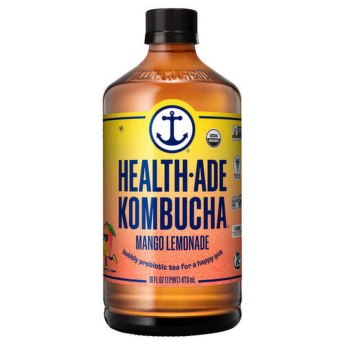 Health-Ade Kombucha, Mango Lemonade