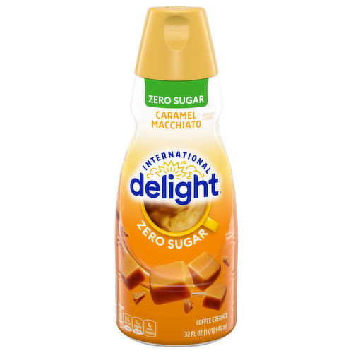 International Delight Coffee Creamer, Zero Sugar, Caramel Macchiato