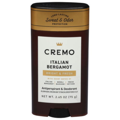 Cremo Bright & Fresh Italian Bergamot Antiperspirant & Deodorant