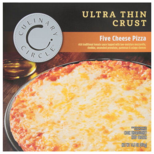 Culinary Circle Pizza, Five Cheese, Ultra Thin Crust