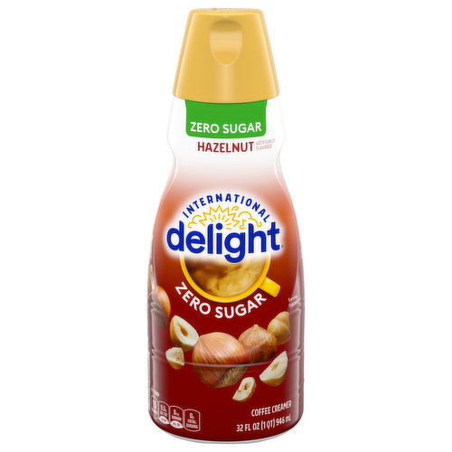 International Delight Coffee Creamer, Zero Sugar, Hazelnut