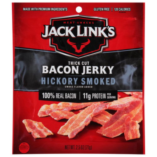 Jack Link's Bacon Jerky, Hickory Smoked, Thick Cut