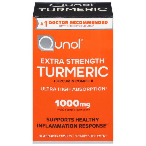 Qunol Turmeric, Extra Strength, 1000 mg, Vegetarian Capsules