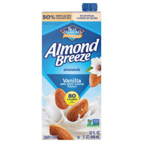 Blue Diamond Almond Breeze Dairy-Free Vanilla Almondmilk