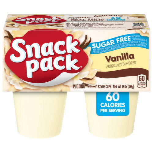 Snack Pack Sugar Free Vanilla Flavored Pudding