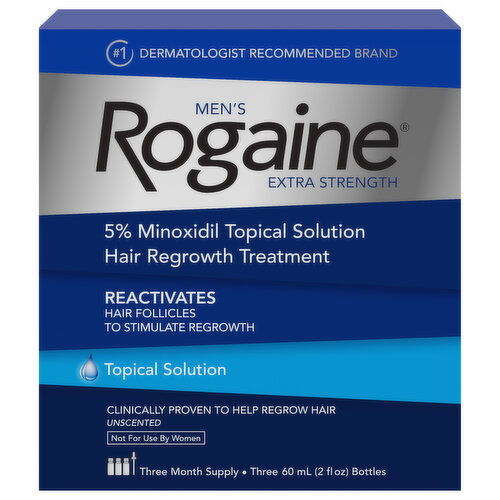 Rogaine Hair Regrowth Treatment, Men's, Extra Strength, Unscented