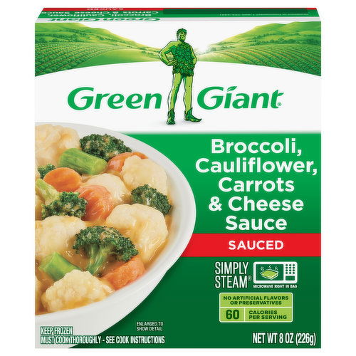 Green Giant Simply Steam Broccoli, Cauliflower, Carrots & Cheese Sauce, Sauced