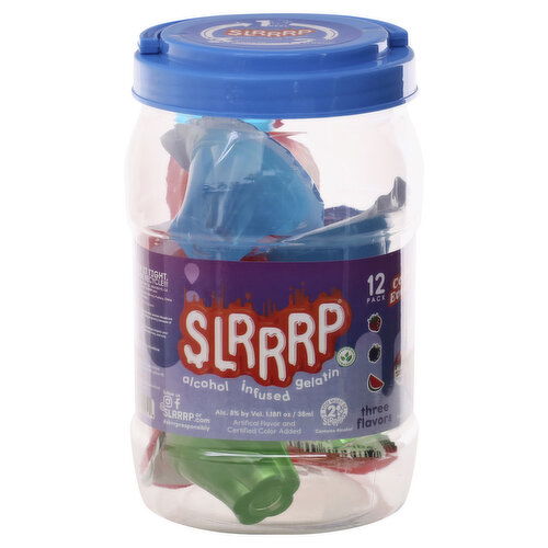 Slrrrp Gelatin, Alcohol Infused, Three Flavors, 12 Pack