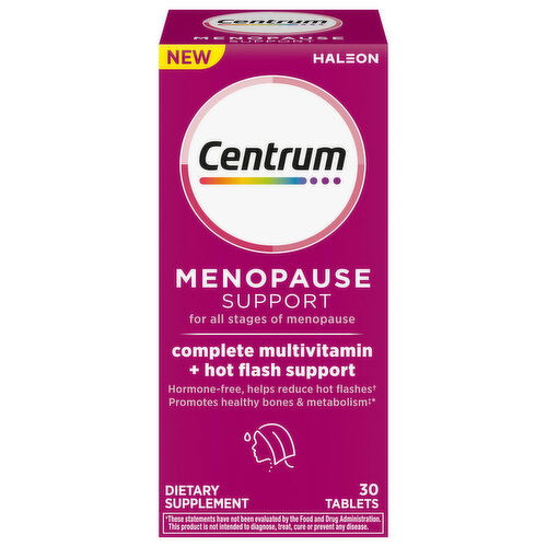 Centrum Menopause Support, Complete Multivitamin + Hot Flash Support, Tablet