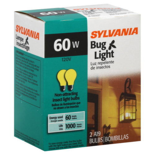 Sylvania Bug Light Light Bulbs, 60 Watts