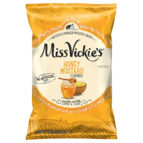 Miss Vickie's Potato Chips, Honey Mustard Flavored, Kettle Cooked