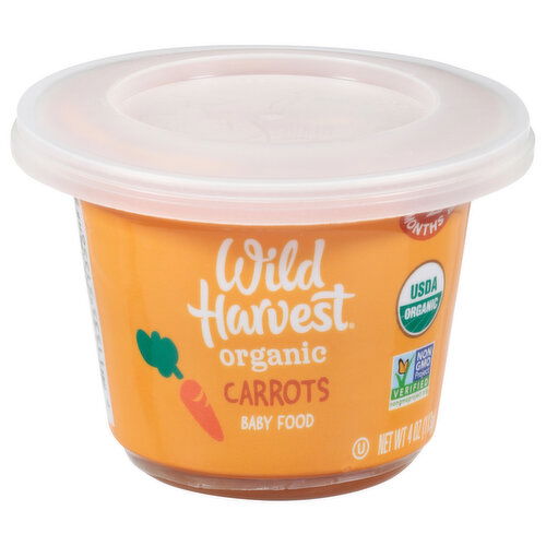 Wild Harvest Baby Food, Organic, Carrots, Stage 2 (6 Months & Up)