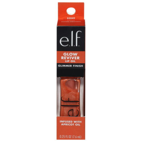 e.l.f. Lip Oil, Glow Reviver, Glimmer Finish, Super-Neutral