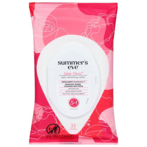 Summer's Eve 5 in 1 Daily Refreshing Sheer Floral Cloths
