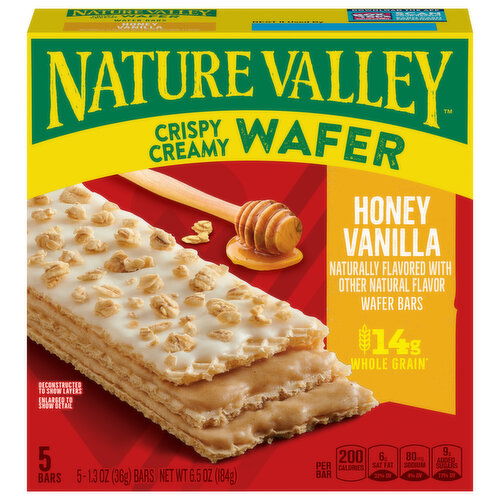 Nature Valley Wafer Bars, Crispy, Creamy, Honey Vanilla
