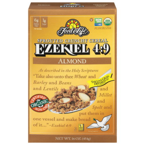 Food for Life Ezekiel 4:9 Cereal, Sprouted Crunchy, Almond