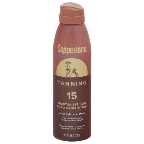 Coppertone Sunscreen Spray, Tanning, Broad Spectrum SPF 15