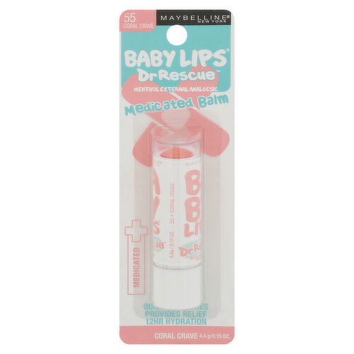 Maybelline Baby Lips Dr Rescue Medicated Balm, Coral Crave 55