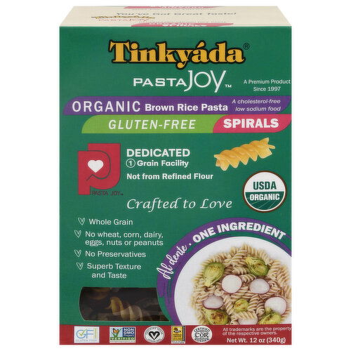 Tinkyada Pasta Joy Gluten-Free Organic Brown Rice Spirals